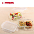 Квадратный стеклянный еда контейнер для хранения еды герметичные коробки Bento